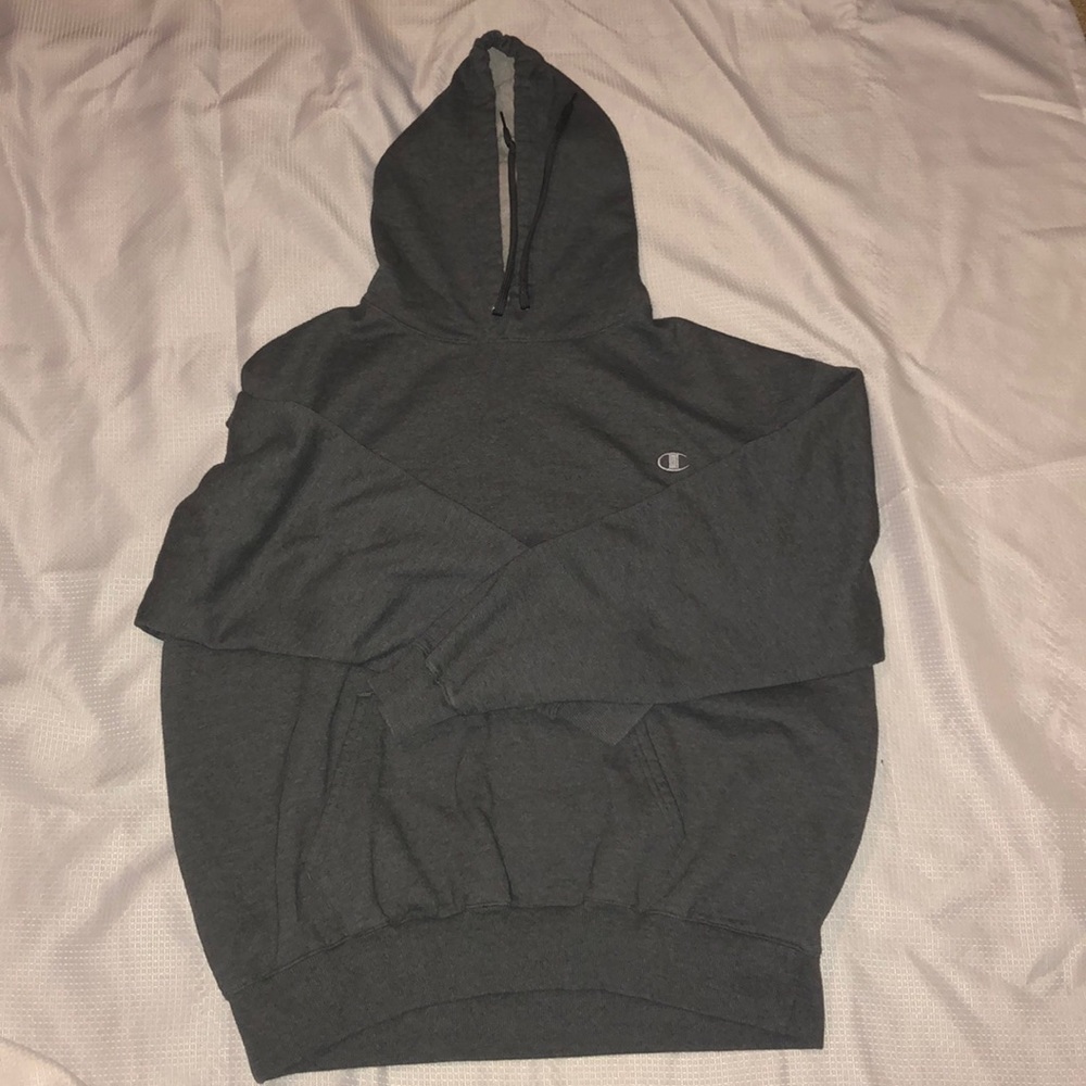 GRAY CHAMPION HOODIE SIZE XL